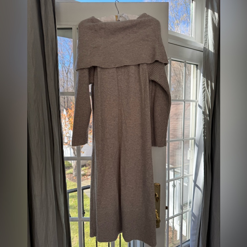 Jcrew Knit Sweater Dress Beige Size Medium